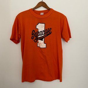 VINTAGE 80S SYRACUSE ORANGEMEN TSHIRT SIZE YOUTH XL / SMALL